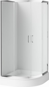 Deante Funkia Kabina półokrągła 80 cm, szkło transparentne