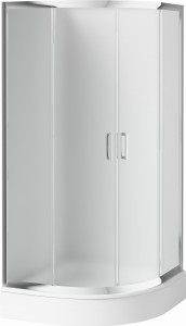 Deante Funkia Kabina półokrągła 80 cm, szkło szronione
