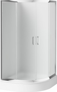 Deante Funkia Kabina półokrągła czteroszybowa niska 90 cm, szkło szronione