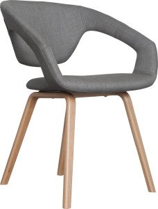 Fotel FLEXBACK naturalny/jasny szary