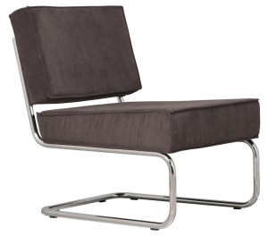 Krzesło Lounge RIDGE RIB szare