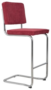 Stołek barowy RIDGE KINK RIB czerwony 21A
