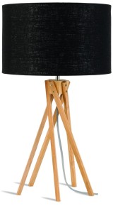 Lampa stołowa Kilimanjaro 5-nożna 34cm/ abażur 32x20cm, lniany czarny