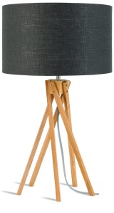 Lampa stołowa Kilimanjaro 5-nożna 34cm/ abażur 32x20cm, lniany ciemnoszary