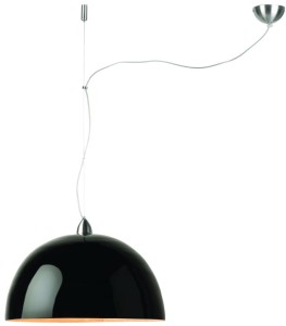 Lampa wisząca Halong bambus 53x35cm/ 1-abażurowy system, czarny