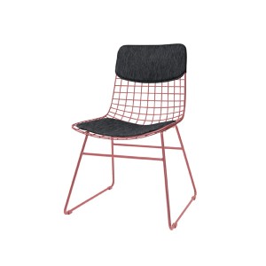 Zestaw poduszek COMFORT ciemny szary do krzesła metalowego WIRE